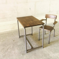 Vintage design industrieel Tubax kindertafeltje met stoel nr 186